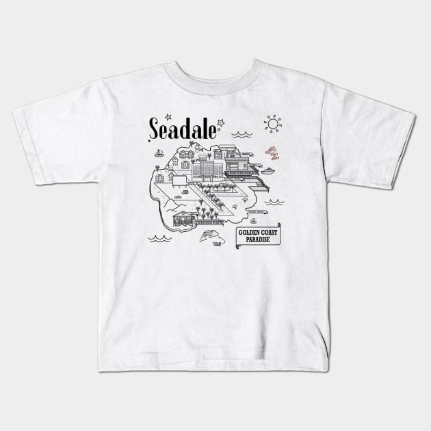 SEADALE MAP Kids T-Shirt by Lara Desenha Demais